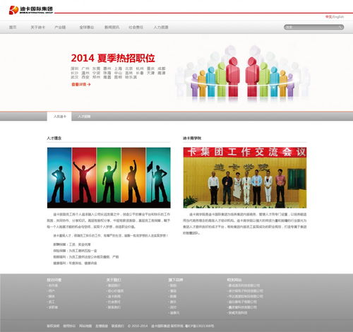 迪卡国际集团网站UI设计